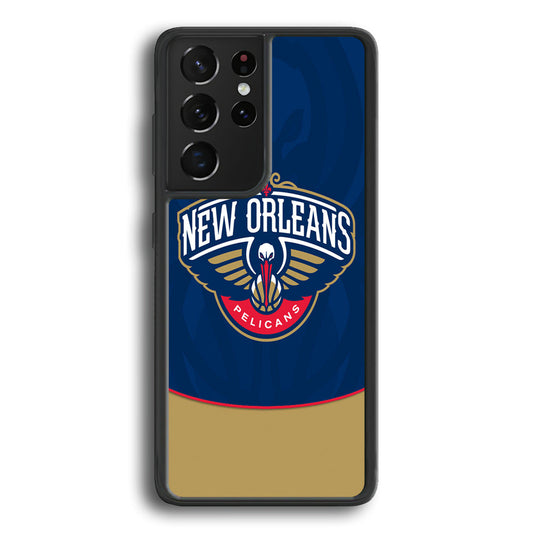 NBA Orleans Pelicans Blue Samsung Galaxy S22 Ultra Case - Ezzystore