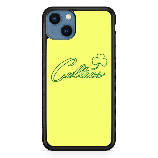 NBA Celtics Yellow Logo iPhone 15 Plus Case