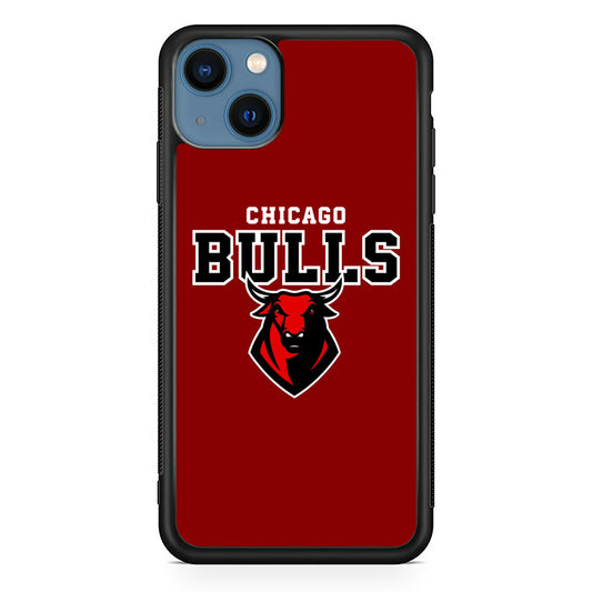 NBA Chicago Bulls Red Logo iPhone 14 Plus Case