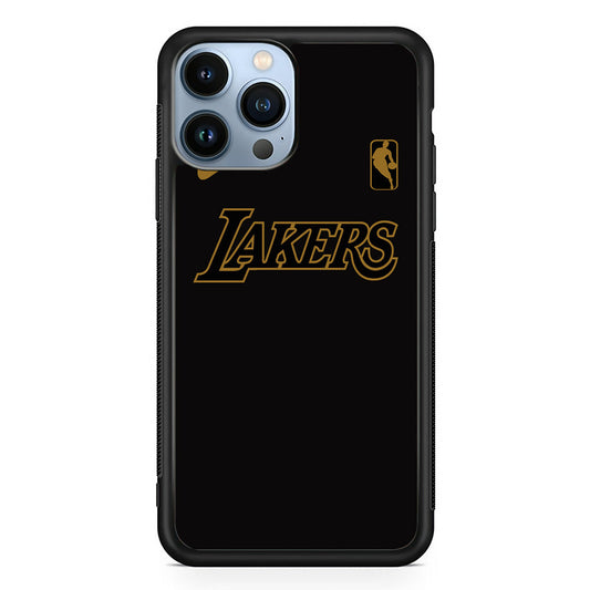 NBA Los Angeles Lakers Space Grey Nike Gold Logo iPhone 14 Pro Case