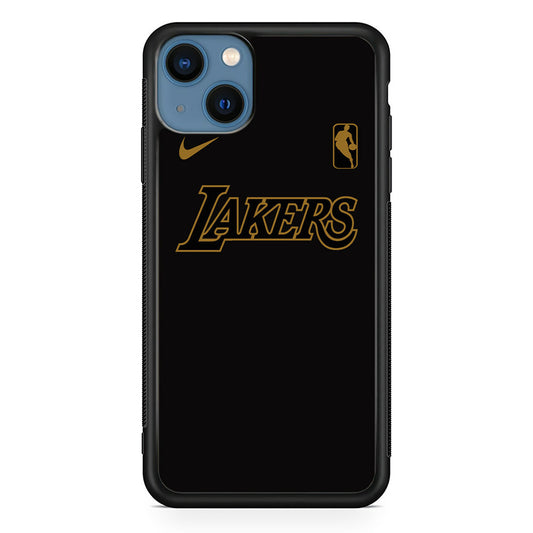 NBA Los Angeles Lakers Space Grey Nike Gold Logo iPhone 15 Plus Case