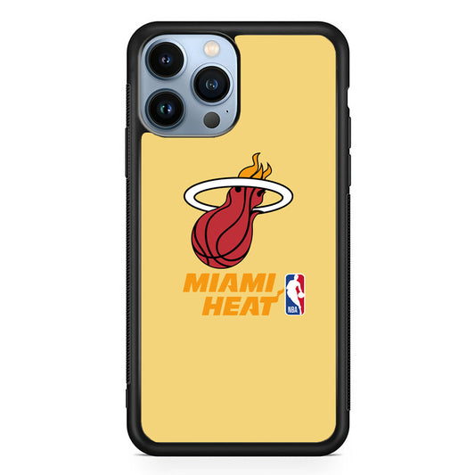 NBA Miami Heat Latte Colour Logo iPhone 14 Pro Max Case