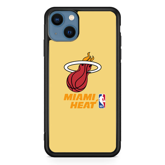 NBA Miami Heat Latte Colour Logo iPhone 14 Plus Case