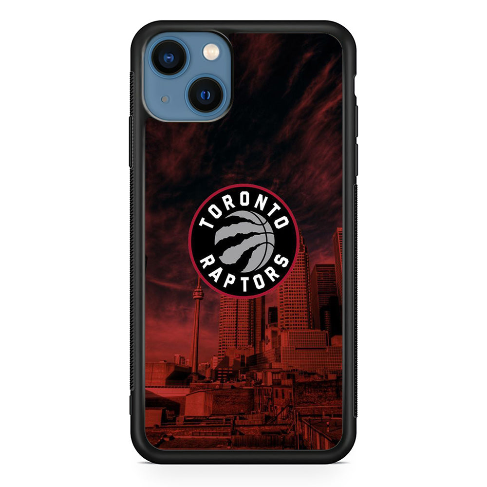 NBA Toronto Raptors Logo Sunset In The City iPhone 15 Case