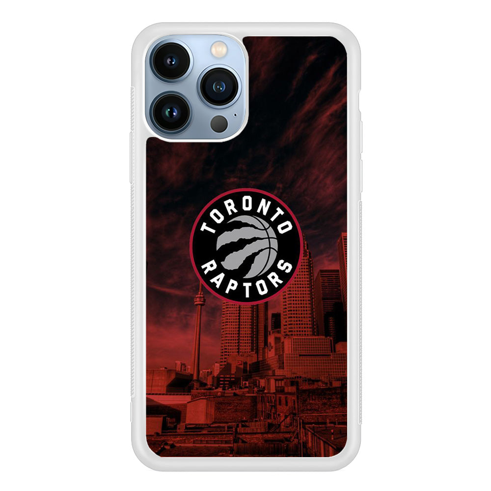NBA Toronto Raptors Logo Sunset In The City iPhone 15 Pro Case