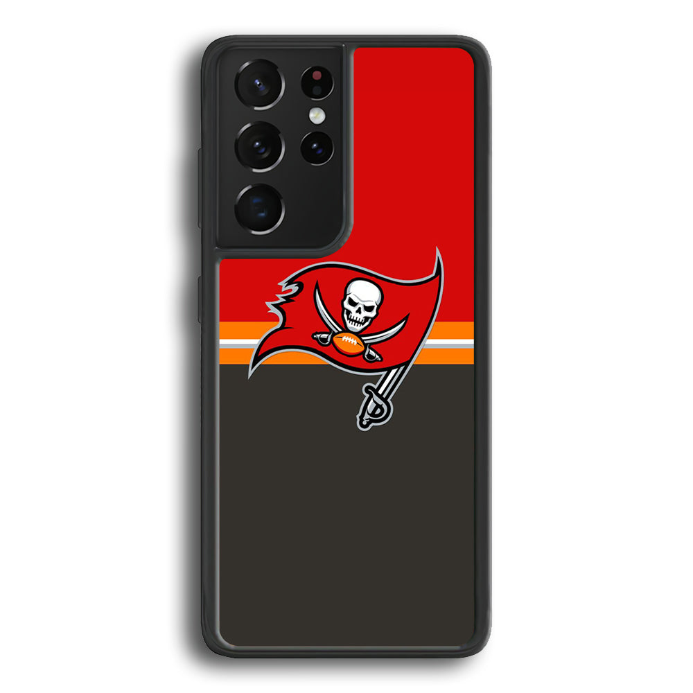 NFl Tampa Bay Buccaneers Red Grey Samsung Galaxy S24 Ultra Case - Ezzystore