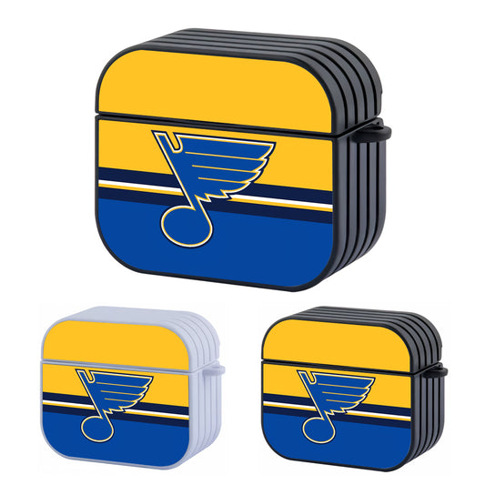 NHL St Louis Blues Team Hard Plastic Case Cover For Apple Airpods 3