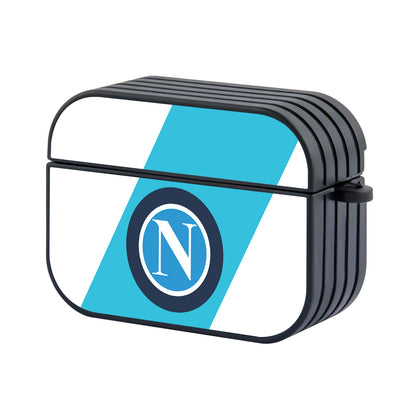 Napoli Stripe Blue Hard Plastic Case Cover For Apple Airpods Pro