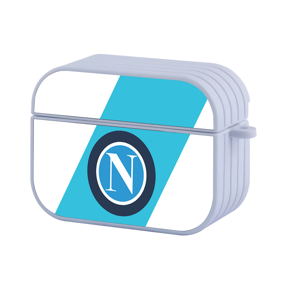 Napoli Stripe Blue Hard Plastic Case Cover For Apple Airpods Pro