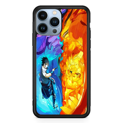 Naruto VS Sasuke Great fight iPhone 15 Pro Case
