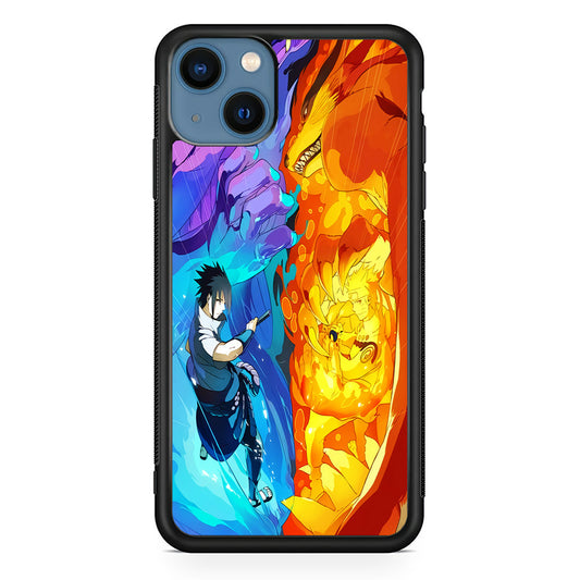 Naruto VS Sasuke Great fight iPhone 15 Plus Case
