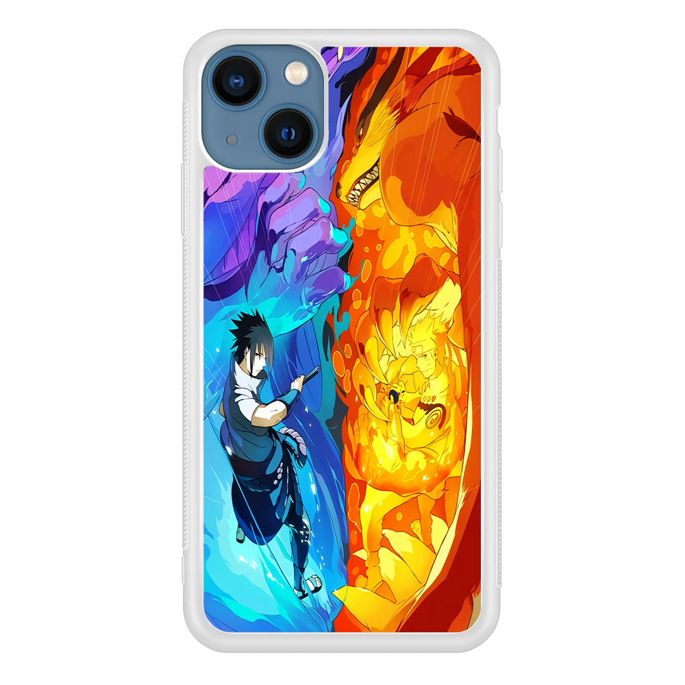 Naruto VS Sasuke Great fight iPhone 15 Case