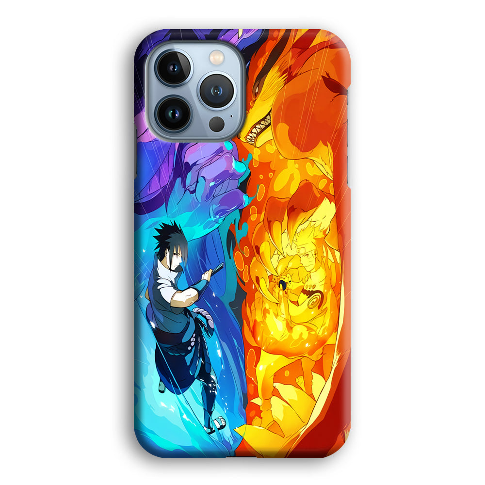 Naruto VS Sasuke Great fight iPhone 15 Pro Case