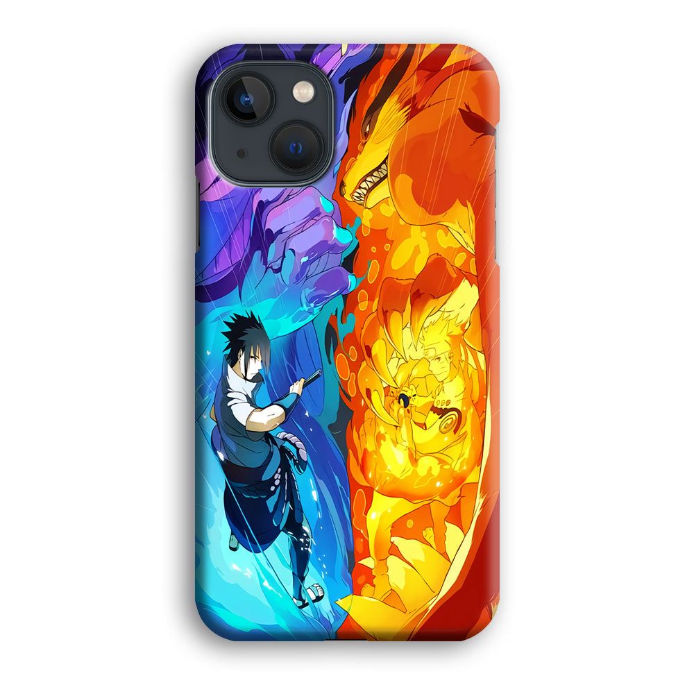 Naruto VS Sasuke Great fight iPhone 15 Plus Case