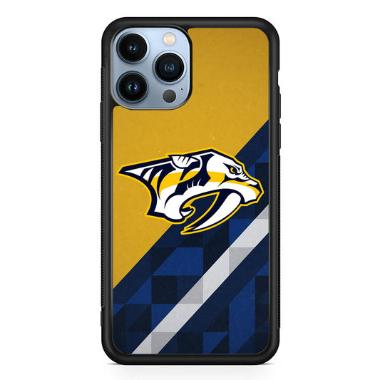 Nashville Predators Abstract Pattern iPhone 14 Pro Case