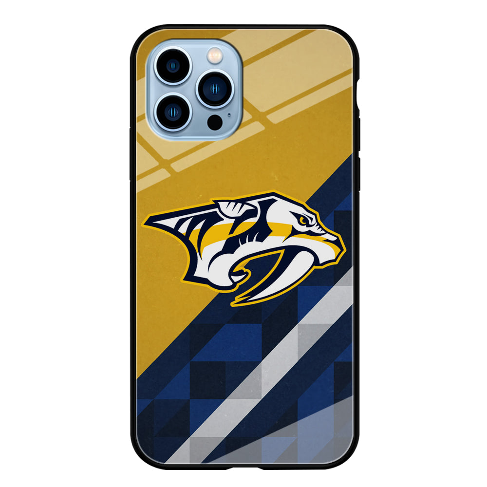 Nashville Predators Abstract Pattern iPhone 13 Pro Max Case