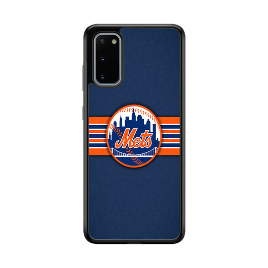 New Mets Stripe And Logo Samsung Galaxy S20 Case