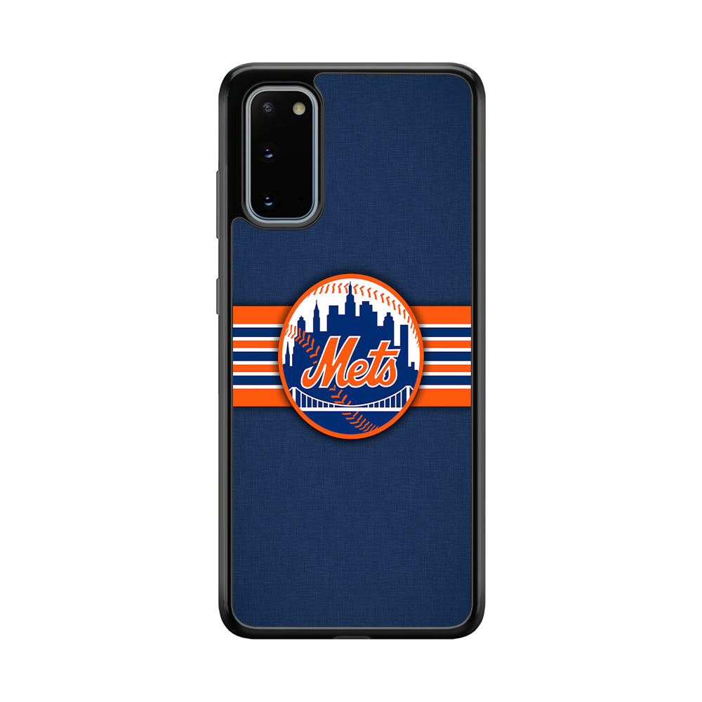 New Mets Stripe And Logo Samsung Galaxy S20 Case