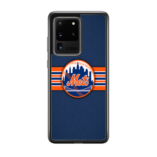New Mets Stripe And Logo Samsung Galaxy S20 Ultra Case