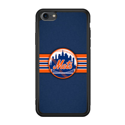 New Mets Stripe And Logo iPhone 8 Case