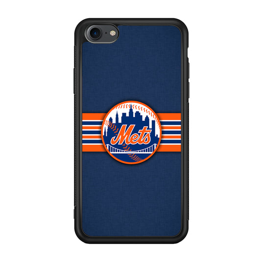 New Mets Stripe And Logo iPhone 8 Case