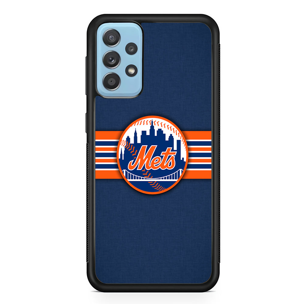 New Mets Stripe And Logo Samsung Galaxy A72 Case