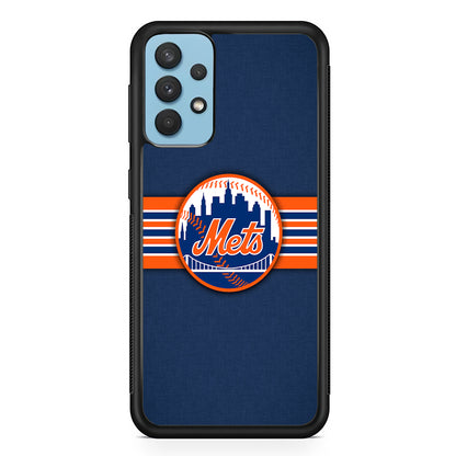 New Mets Stripe And Logo Samsung Galaxy A32 Case