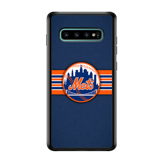 New Mets Stripe And Logo Samsung Galaxy S10 Plus Case
