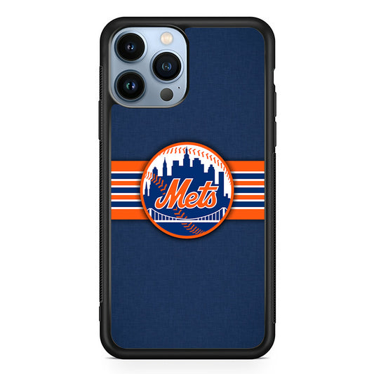 New Mets Stripe And Logo iPhone 13 Pro Case