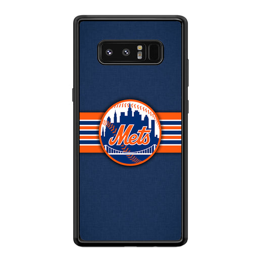 New Mets Stripe And Logo Samsung Galaxy Note 8 Case