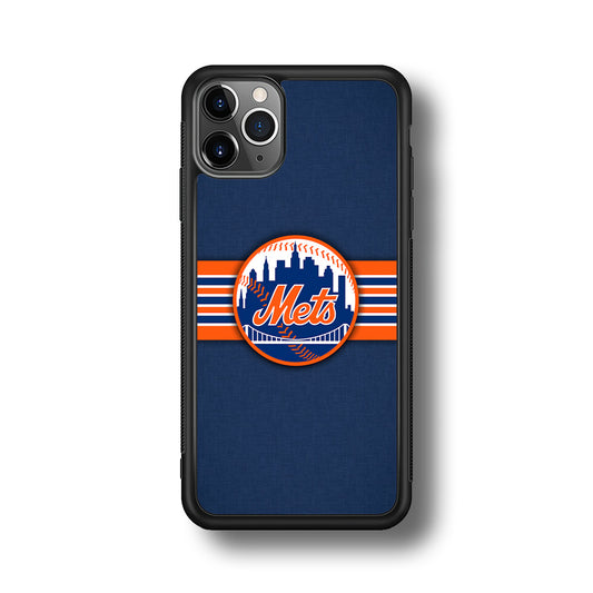 New Mets Stripe And Logo iPhone 11 Pro Max Case