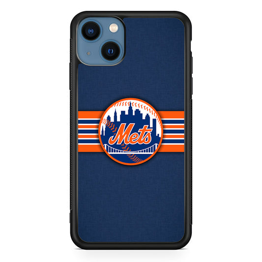 New Mets Stripe And Logo iPhone 13 Case