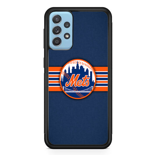 New Mets Stripe And Logo Samsung Galaxy A52 Case