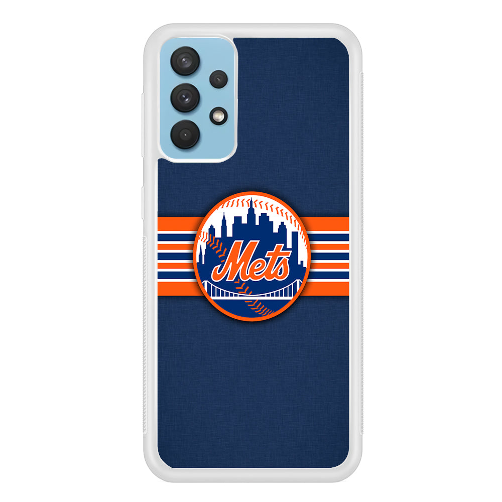 New Mets Stripe And Logo Samsung Galaxy A32 Case