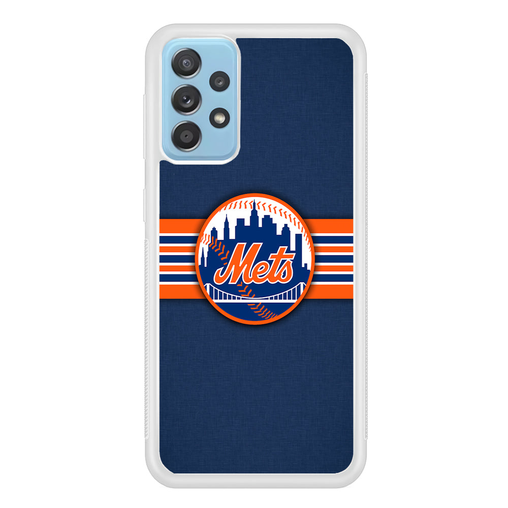 New Mets Stripe And Logo Samsung Galaxy A72 Case
