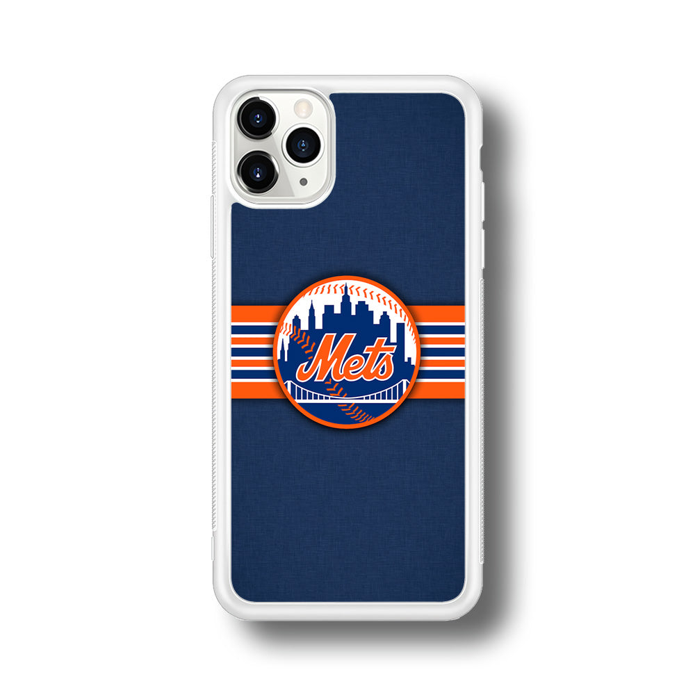 New Mets Stripe And Logo iPhone 11 Pro Max Case