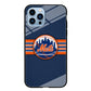 New Mets Stripe And Logo iPhone 14 Pro Case