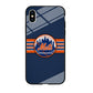 New Mets Stripe And Logo iPhone XS Case