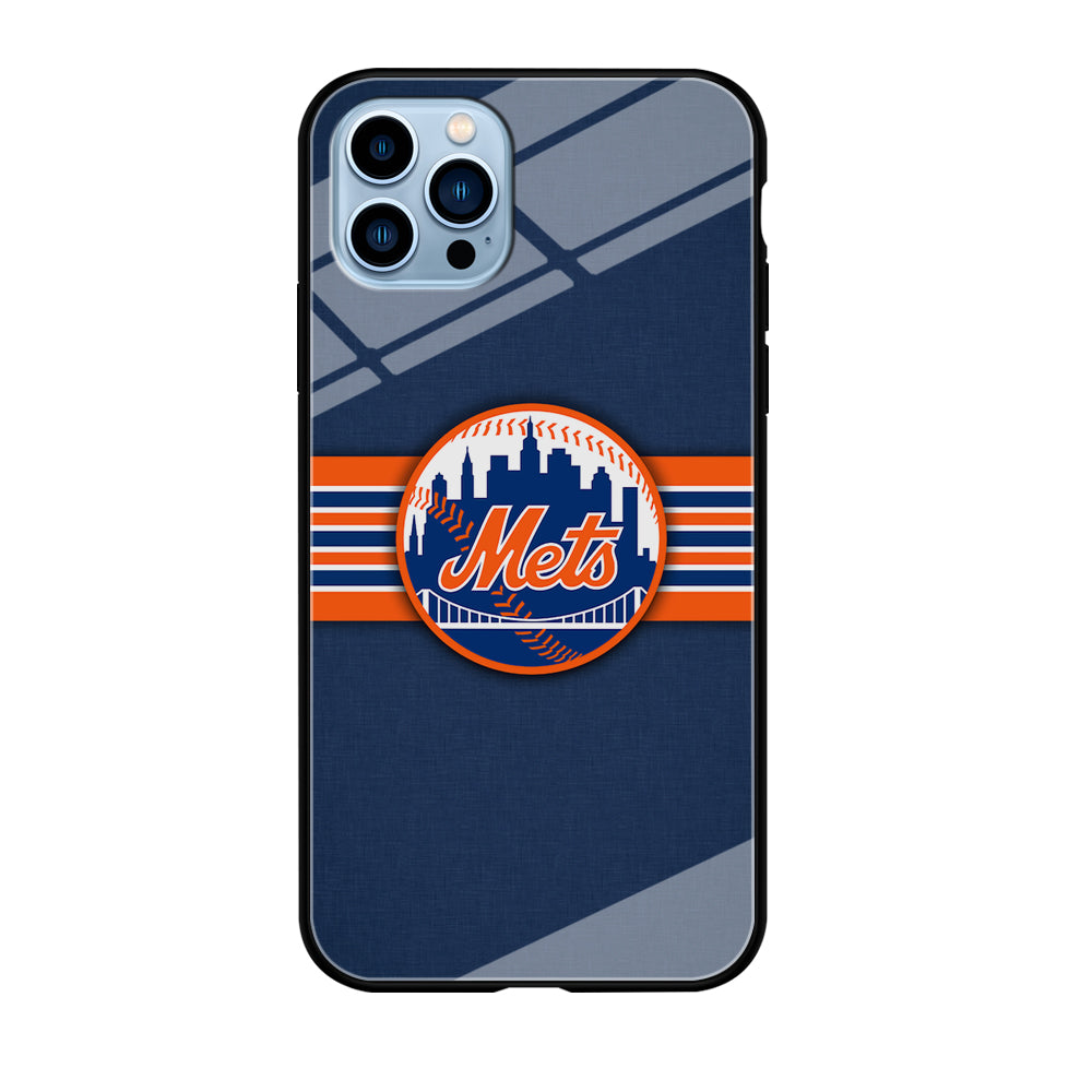 New Mets Stripe And Logo iPhone 12 Pro Case