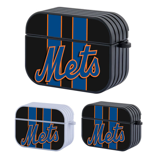 New York Mets MLB Hard Plastic Case Cover For Apple Airpods Pro