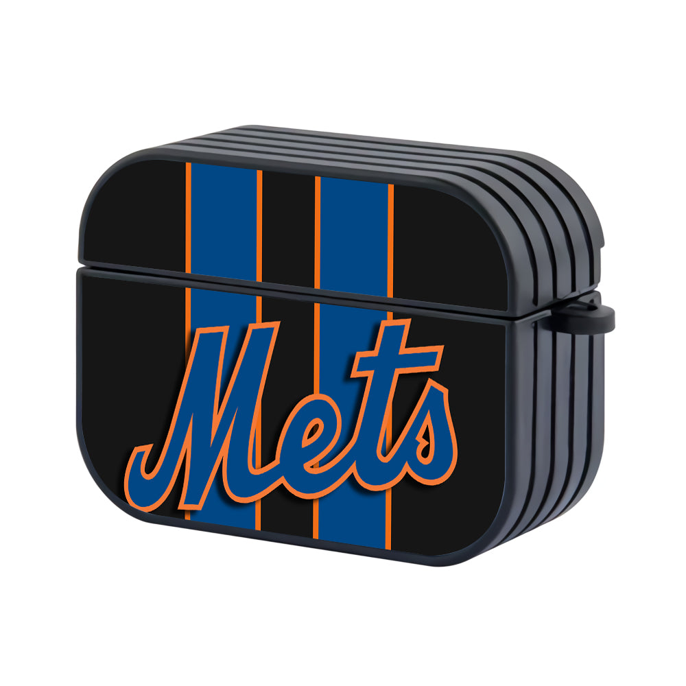 New York Mets MLB Hard Plastic Case Cover For Apple Airpods Pro