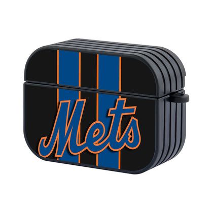 New York Mets MLB Hard Plastic Case Cover For Apple Airpods Pro