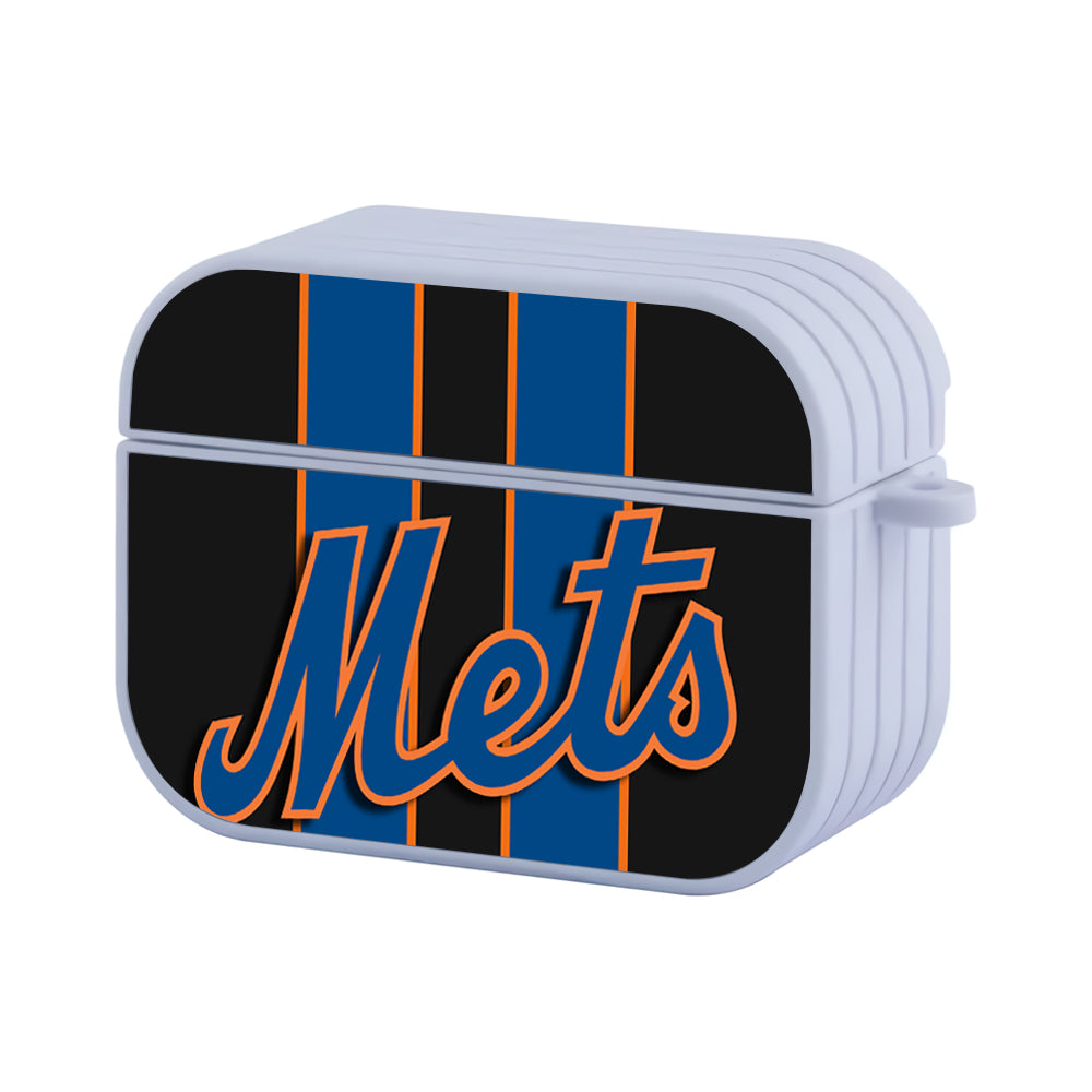 New York Mets MLB Hard Plastic Case Cover For Apple Airpods Pro