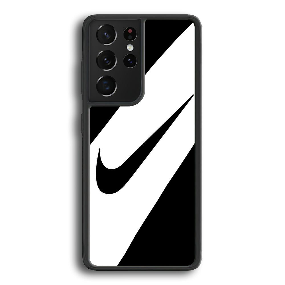 Nike Black Italic Logo Samsung Galaxy S23 Ultra Case - Ezzystore