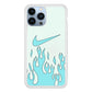 Nike Logo Fire Blue iPhone 14 Pro Max Case