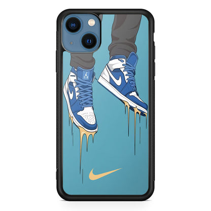 Nike Shoes Blue Outfit iPhone 15 Plus Case