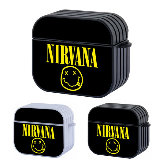 Nirvana Logo Smiley Hard Plastic Case Cover For Apple Airpods 3