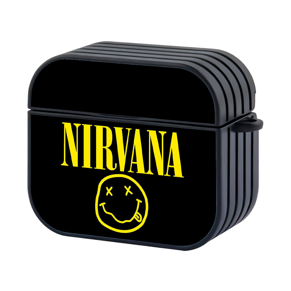 Nirvana Logo Smiley Hard Plastic Case Cover For Apple Airpods 3
