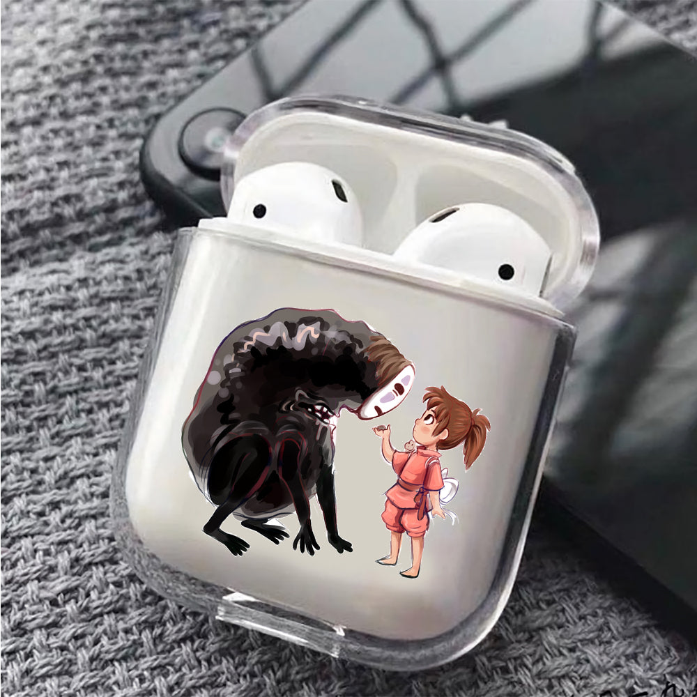 No Face With Chihiro Cute Protective Clear Case Cover For Apple Airpods