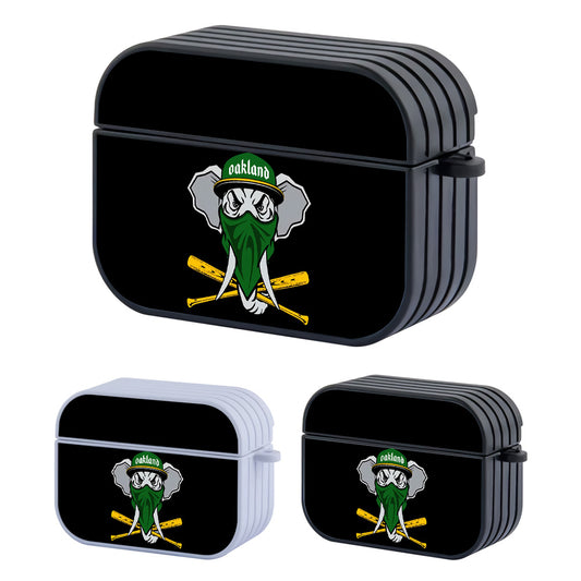 Oakland Athletics Mascot of Team Hard Plastic Case Cover For Apple Airpods Pro